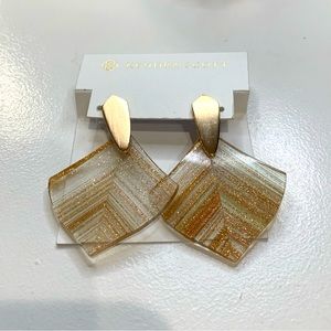 Kendra Scott gold statement earrings